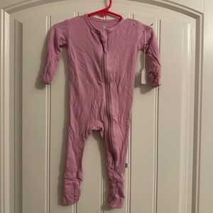 Bamboo Pink Kids Footie Pajamas